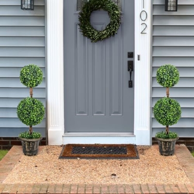 Product: 3ft 2 Pack Artificial Boxwood Topiary Tree, Fake Greenery Plants Ball Tree for Indoor or Outdoor