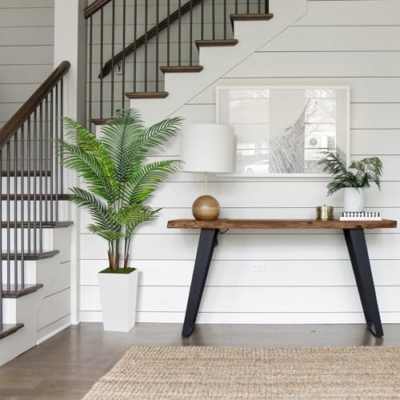 Silky Flower Store Artificial Palm Tree with White Tall Planter, Faux Areca Floor Plant, 5FT 9 9 Product: ASTIDY Artificial Palm Tree 5FT - Fake Tree with White Tall Planter - Faux Tropical Areca Floor Plant in Pot - Artificial Silk Plant for Home Office Living Room Decor Indoor