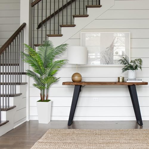 Silky Flower Store Artificial Palm Tree with White Tall Planter, Faux Areca Floor Plant, 5FT 2 2 Product: ASTIDY Artificial Palm Tree 5FT - Fake Tree with White Tall Planter - Faux Tropical Areca Floor Plant in Pot - Artificial Silk Plant for Home Office Living Room Decor Indoor
