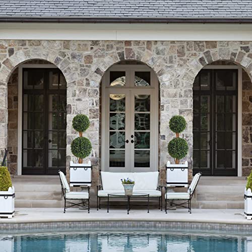 Product: OAZALDA Lifelike Indoor&Outdoor use 3Ft Boxwood Double Ball Topiary Trees Faux Topiary Tree for Porch,Home,Garden Decor(Set of 2)