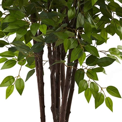 Product: Nearly Natural 6.5FT Artificial Deluxe Ficus Tree for Indoor Home Décor, Large Fake Plant with Black Nursery Planter, Faux Ficus Tree