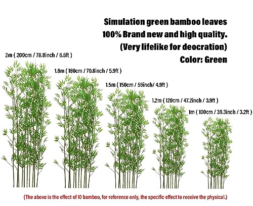 Silky Flower Store Artificial Bamboo Tree, Faux Indoor Outdoor Greenery, Lifelike Decorative Plant, 1.8m Tall 2 2 Product: 3 4 5 6 7 ft Tall Artificial Bamboo Tree 5 10 20 30 40 50 100 Pole, Courtyard Landscaping Simulation Artificial Plants Tree, Commercial Partition Privacy Fence ( Color : 5 Bamboo , Size : 1.8m Tall )
