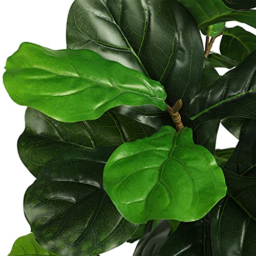 Product: VIAGDO Artificial Fiddle Leaf Fig Tree 6ft Tall 86 Decorative Faux Fiddle Leaves Fake Fig Silk Tree in Pot Artificial Tree for Home Office Living Room Bathroom Corner Decor Indoor