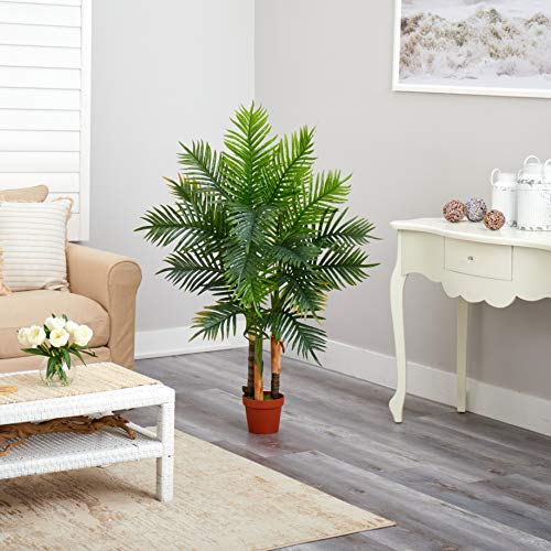 Silky Flower Store Artificial Areca Palm Tree, Nearly Natural Real Touch, Indoor Faux Plant Décor, 4ft 48in x 36in 2 2 Product: Nearly Natural 4ft. Areca Palm Tree (Real Touch)