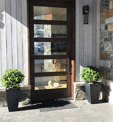 Product: 24" Tall 16” Round Artificial Topiary Ball Boxwood Trees (Set of 2) by Northwood Calliger | Highly Realistic Potted Shrubs for Indoor/Outdoor | UV Protected