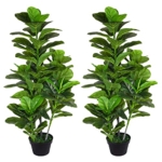 Product: Fiddle Leaf Fig Tree 4ft Artificial Tree in Pot, 2 Pack Faux Ficus Lyrata with Realistic Leaves, Fake Ficus Trees Artificial Plant for Home Living Room Indoor Outdoor Decor