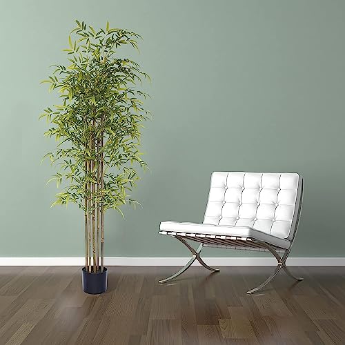 Product: Happygrill Artificial Bamboo Tree, Greenery Plants in Nursery Pot, Decorative Fake Trees Artificial Trees for Home Decor Indoor,Office, Entryway, 5Ft High