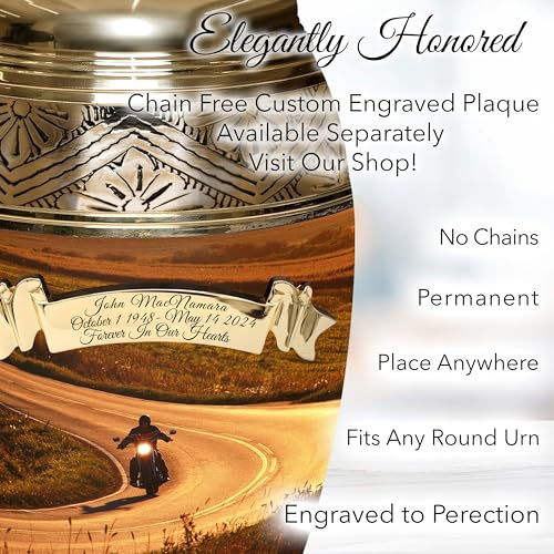 Silky Flower Store Highway to Heaven Cremation Urn for Ashes, Adult Male Personalized Human Ashes, Biker Sunset Memorial Urn, 20.5cm 6 6 Product: Highway to Heaven Cremation Urn for Ashes Adult Male - Beautifully Handcrafted & Personalized Cremation Urns for Human Ashes Adult Man
