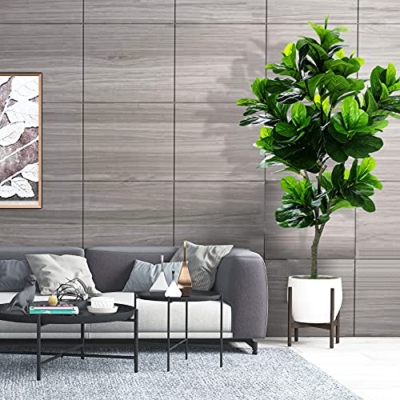 Product: OXLLXO 6ft Full Artificial Fiddle Leaf Fig Tree (72in) with Plastic Nursery Pot Faux Tree, Ficus Lyrata Fake Plant for Office House Farmhouse Living Room Home Decor (Indoor/Outdoor)