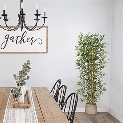 Silky Flower Store Artificial Bamboo Silk Tree, Faux Indoor Outdoor Greenery, 6ft 72 Inch 8 8 Product: Artificial Bamboo Silk Tree 6ft Fake Greenery Plants in Pot 72 Inch for Home Office Indoor Outdoor Decor
