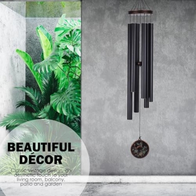 Product: Vanquer Large Wind Chimes for Outside Deep Tone - 46'' Wind Chimes Outdoor Clearance, Windchimes Outdoors, Hummingbird Wind Chime,Sympathy Gift, Patio, Home Décor, Vintage Black (46" Hummingbird)