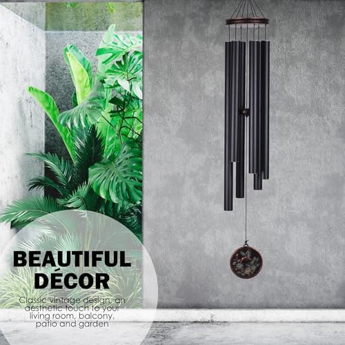 Product: Vanquer Large Wind Chimes for Outside Deep Tone - 46'' Wind Chimes Outdoor Clearance, Windchimes Outdoors, Hummingbird Wind Chime,Sympathy Gift, Patio, Home Décor, Vintage Black (46" Hummingbird)