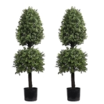 Product: 4ft Boxwood Ball Shape Artificial Topiary Tree Porch Decor, Outdoor Plants 2Pack