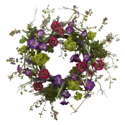 Product: Nearly Natural 20in. Artificial Veranda Garden Wreath