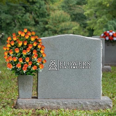 Silky Flower Store Artificial Cemetery Flowers, Sympathy Silks Gravesite Flowers, Sunrise Sweetheart Roses, UV Resistant, 20cm 9 9 Product: Sympathy Silks Artificial Cemetery Flowers - Gravesite Flowers - Sunrise Sweetheart Roses