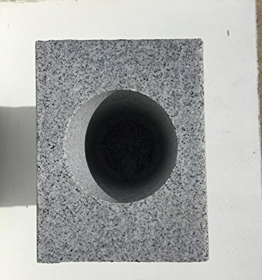 Product: Upstate Stone Works Granite Vase Tapered (5"x4"x9") Gray
