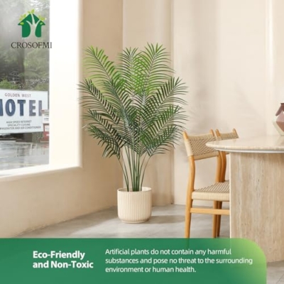 Product: Artificial Areca Palm Plant 5Ft Fake Tropical Palm Tree, Perfect Faux Dypsis Lutescens Plants in Pot for Indoor Outdoor House Home Office Garden Modern Decoration Housewarming Gift,1Pcs