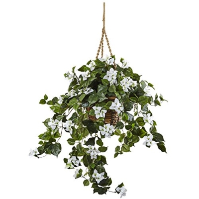 Product: Nearly Natural Bougainvillea Hanging Basket