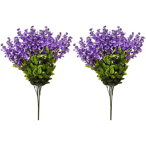 Admired By Nature 2pcs 15 Stem Lavender Wisteria Hanging Plants - Perfect for Outdoor Decor, Weddings, Gardens, and Graves - Artificial Flower Arrangements Product: Admired By Nature 2pcs 15 Stem Lavender Wisteria Hanging Plants - Perfect for Outdoor Decor, Weddings, Gardens, and Graves