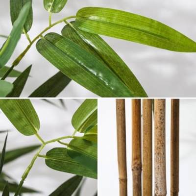 Product: Generic 6 ft Artificial Bamboo Tree Greenery Plants Decor in Pot for Indoor Home Office Decoration 71 inch