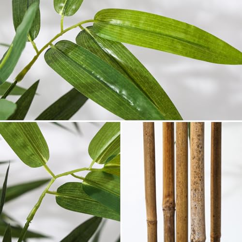 Product: Generic 6 ft Artificial Bamboo Tree Greenery Plants Decor in Pot for Indoor Home Office Decoration 71 inch