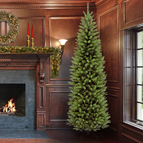 Product: National Tree Company Artificial Slim Christmas Tree, Green, Kingswood Fir, Includes Stand, 7.5 Feet