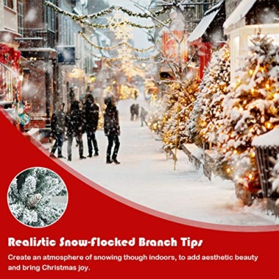 Silky Flower Store 7ft Snow Flocked Artificial Christmas Tree with Pine Cones, Indoor Outdoor Holiday Decor, 7ft 13 13 Product: Goplus 7ft Snow Flocked Artificial Christmas Tree, Premium Hinged Fir Tree with Pine Cones, Perfect Xmas Decoration for Indoor and Outdoor