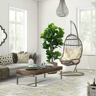 Product: Aveyas 6ft Artificial Fiddle Leaf Fig Tree for Home Decor, 6 Feet Large Faux Plant Fake Ficus lyrata Silk Trees with Pot for Indoor Outdoor House Living Room Office (6 ft Tall)
