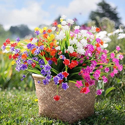 Silky Flower Store Artificial Outdoor Fake Flowers, UV Resistant Faux Gypsophila Shrubs, Indoor Outdoor Decor, 10 Bundles 32.5cm 13 13 Product: 10 Bundles Artificial Outdoor Fake Flowers UV Resistant Shrubs Plants, Faux Plastic Greenery Gypsophila for Indoor Outdoor Hanging Plants Garden Porch Window Box Home Wedding Farmhouse Decor