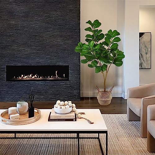 Product: Warmplants Artificial Fiddle Leaf Fig Tree, 6ft Tall Fake Fiddle Leaves Silk Plant with Woven Basket, Decorative Faux Ficus Lyrata Tree for Indoor Outdoor Home Office Living Room