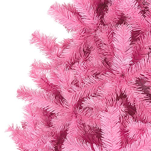 Silky Flower Store Pink Artificial Christmas Tree, Full Fir with 947 Branch Tips, Foldable Stand, 6ft 4 4 Product: Best Choice Products 6ft Pink Christmas Tree Artificial Full Fir Tree Seasonal Holiday Decoration w/ 947 Branch Tips, Foldable Stand