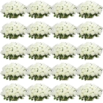 Product: Tigeen 150 Pcs Artificial Rose Flowers Bulk, Fake Silk Roses Realistic Long Stem Flower Bouquets for Wedding Centerpieces Flower Arrangement Valentine's Day Home Party Decor(White)