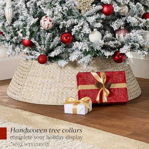 Silky Flower Store Artificial Christmas Tree, 6ft Snow Flocked Pine Tree, Full Unlit Indoor Holiday Decor, Metal Stand, 6ft 6 6 Product: Best Choice Products Artificial Christmas Tree, 6ft Unlit Snow Flocked Design Pine Tree, Full Appearance Snowy w/Easy Assembly, Metal Stand