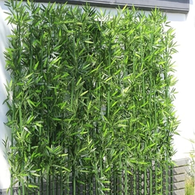 Product: HOUSESET 5ft/6ft/7ft Artificial Bamboo Tree - 10 Pack Faux Bamboo Plants with Silk Leaves for Indoor/Outdoor Garden Decor & Privacy
