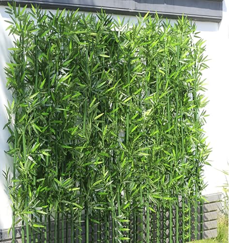 Product: HOUSESET 5ft/6ft/7ft Artificial Bamboo Tree - 10 Pack Faux Bamboo Plants with Silk Leaves for Indoor/Outdoor Garden Decor & Privacy