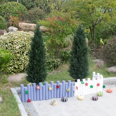 Product: 4FT Artificial Cedar Topiary Trees UV Resistant Potted Plant Set of 2 Faux Pine Trees Fake Shrubs Artificial Plants for Front Porch Garden Indoor Outdoor