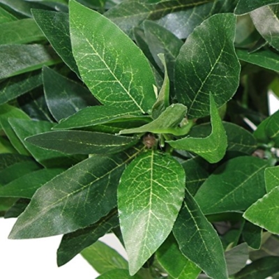 Silky Flower Store Artificial Bay Laurel Topiary Pair, Green Twist, 90cm 7 7 Product: Leaf Pair Stem Artificial Topiary Bay Laurel Ball Trees, Green Twist, 90cm (3ft)