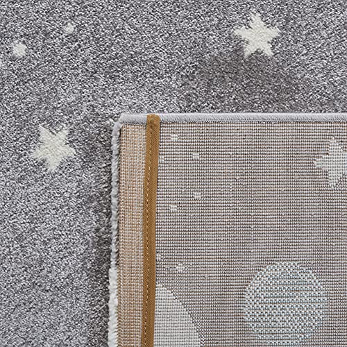 Silky Flower Store SAFAVIEH Carousel Kids Grey Lavender Non Shedding Area Rug, Boys Girls Playroom Nursery Bedroom, 5'3 x 7'6 5 5 Product: SAFAVIEH Carousel Kids Collection Area Rug - 5'3" x 7'6", Grey & Lavender, Non-Shedding & Easy Care, Ideal for High Traffic Areas for Boys & Girls in Playroom, Nursery, Bedroom (CRK103F)