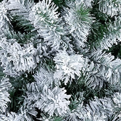 Silky Flower Store Premium Snow Flocked Artificial Christmas Spruce Tree, 1284 Branch Hinged PVC Foliage, Metal Stand, 7.5ft 13 13 Product: Yaheetech 7.5ft Premium Snow Flocked Hinged Artificial Christmas Fake Spruce Full Tree for Home Office Party Decoration with 1284 Branch White Snow Tips and Metal Stand