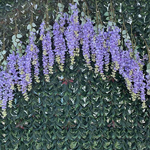 Silky Flower Store Artificial Wisteria Hanging Flowers, 6 Branches Faux Rattan Vine, Burgundy White Champagne Pink Purple, 3 Pack, 32.5cm 2 2 Product: SZSYLM Wisteria Hanging Flowers, 6 Branches Thick Artificial Fake Rattan Vines Garland, 3Pack Hanging Wedding Arch Flowers, Party Centerpiece or Home Decorations