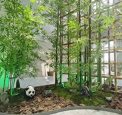 Silky Flower Store Extra Tall Artificial Bamboo Trees with Bamboo Trunks, Stems and Leaves, Pack of 10, 2m 16 16 Product: 3ft 4ft 5ft 6ft 6.5ft 7ft Extra Tall Artificial Bamboo Plants Trees with Bamboo Trunks, Stems and Leaves - Fake Bamboo Silk Faux Tree Garden Fence Privacy Screen DIY Decor Outdoor Indoor(Pack of 10,2m