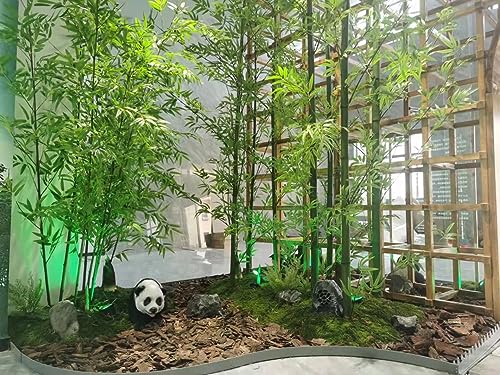 Silky Flower Store Extra Tall Artificial Bamboo Trees with Bamboo Trunks, Stems and Leaves, Pack of 10, 2m 7 7 Product: 3ft 4ft 5ft 6ft 6.5ft 7ft Extra Tall Artificial Bamboo Plants Trees with Bamboo Trunks, Stems and Leaves - Fake Bamboo Silk Faux Tree Garden Fence Privacy Screen DIY Decor Outdoor Indoor(Pack of 10,2m