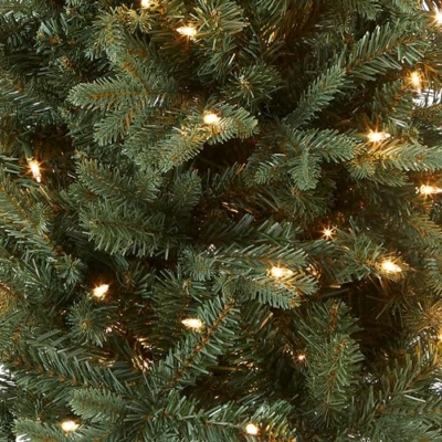 Product: National Tree Company Pre-lit Artificial Mini Christmas Tree | Includes Small Lights and Cloth Bag Base | for Tabletop or Desk | Burlap-4 ft, 4', Green