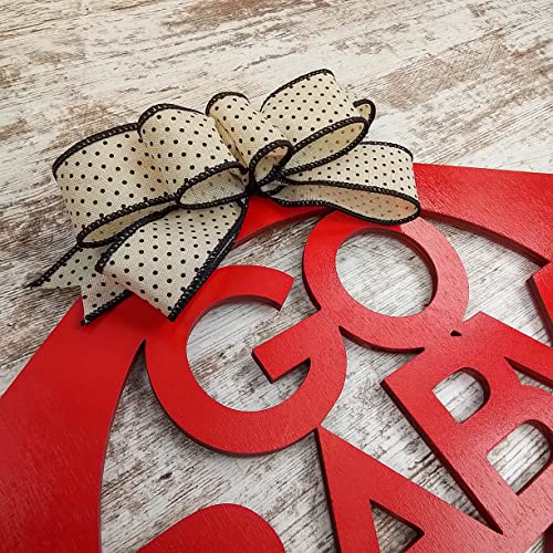 Silky Flower Store Derby Jockey Silk Horse Racing Door Decoration, Red Black White Bridal Shower Decor, Birch Wood Door Hanger 32.5cm 5 5 Product: Derby Jockey Silk - Go Baby Go Horse Racing Door Decoration - Red Black White - Bridal Shower Front Door Decorations