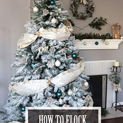 Silky Flower Store 7.5 ft Snow Flocked Artificial Christmas Tree, Pine Cones, 1446 Tips, Hinged Metal Stand, 49 in diameter 15 15 Product: Hykolity 7.5 ft Snow Flocked Artificial Christmas Tree with Pine Cones, 1446 Tips, Metal Stand and Hinged Branches