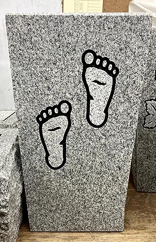 Silky Flower Store Granite Memorial Cemetery Vase Gray, Tapered Design, Outdoor Floral Holder, 5x4x9 8 8 Product: Granite Memorial Vase with Design Tapered (5"x4"x9") Gray