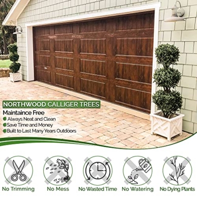 Product: Topiary Trees Artificial Outdoor 2 Pack - 4.6' Nearly Natural Artificial Plants Designer Topiary Ball Trees -Faux Topiary Artificial Plant Boxwood -UV Protected Artificial Topiary Ball Indoor/Outdoor