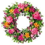 Product: Balsam Hill 30in Radiant Peony Outdoor Floral Artificial Wreath