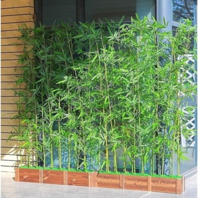 Silky Flower Store Outdoor Artificial Bamboo Plants, UV All Weather Resistant Patio Faux Bamboo Privacy Fence, 150CM 59IN 16 16 Product: Outdoor Artificial Bamboo Plants Tall, Uv All Weather Resistant Patio Faux Bamboo Privacy Fence, Landscaping Simulation Tree/ Room Divider, 1 1.2 1.5 1.8 M High ( Color : 1m High , Size : 150CM/59IN