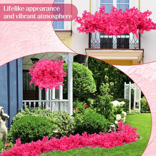 Silky Flower Store Artificial Bougainvillea Silk Stem, Rose Red Floral Arrangement, 30 Pack, 38in/96cm 4 4 Product: Yuxung 30 Pack Artificial Bougainvillea Floral 38" Silk Long Stem Bougainvillea Plants Hanging Table Centerpiece for Home Wedding Indoor Outdoor Decorations (Rose Red)